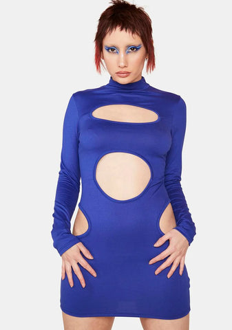 Royal Love To Hate Me Cutout Mini Dress