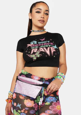 Pink Dazzler Glitter Fanny Pack