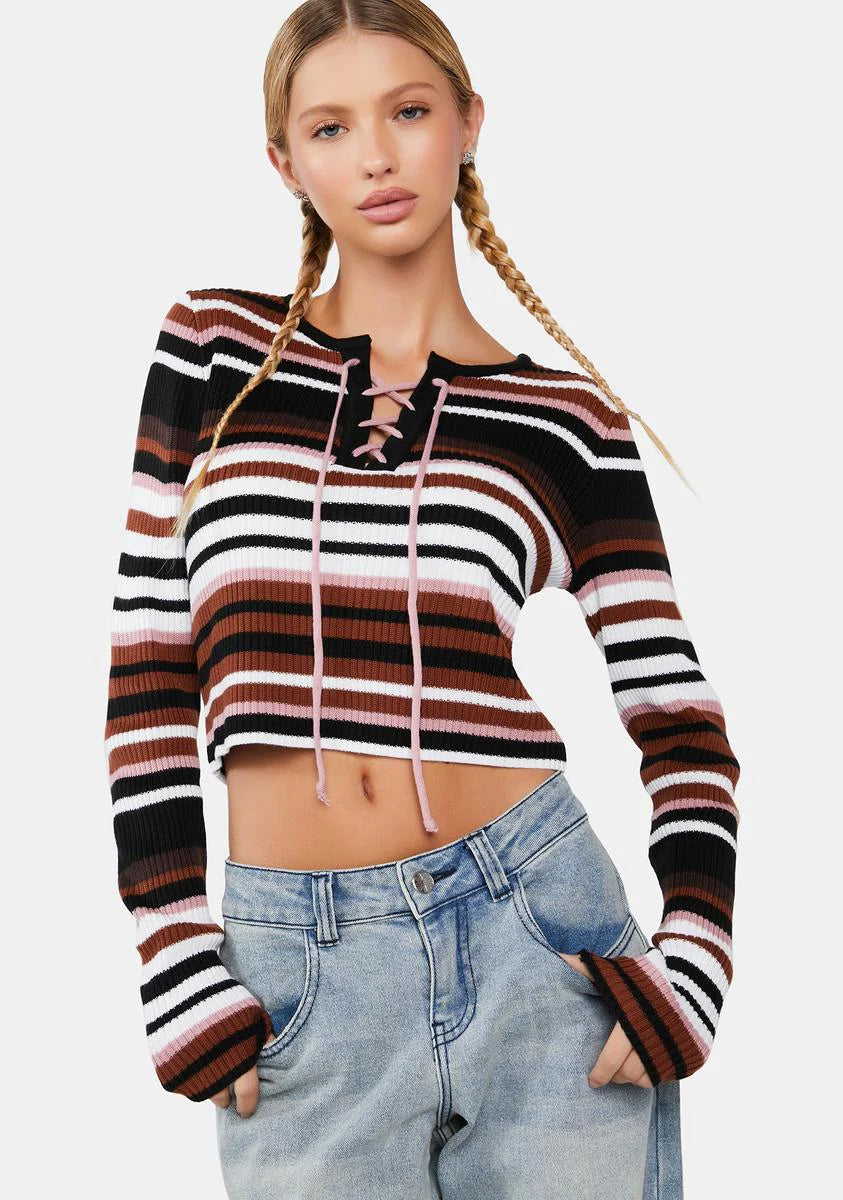 Caught On Camera Striped Sweater