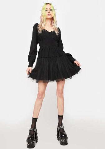 Classic Long Sleeve Mini Dress