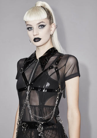 Midnight Pleasure Reaper Bondage Bra Harness