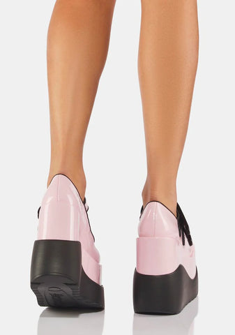 Baby Pink Void-37 Platform Mary Janes
