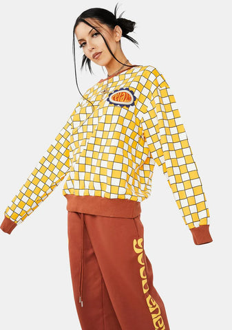 Groovy Tile Crewneck Sweater