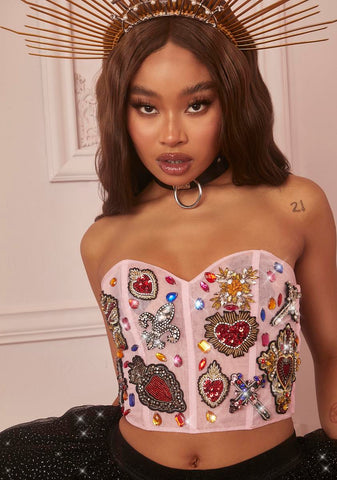 Moments Of Couture Bustier Top - Pink