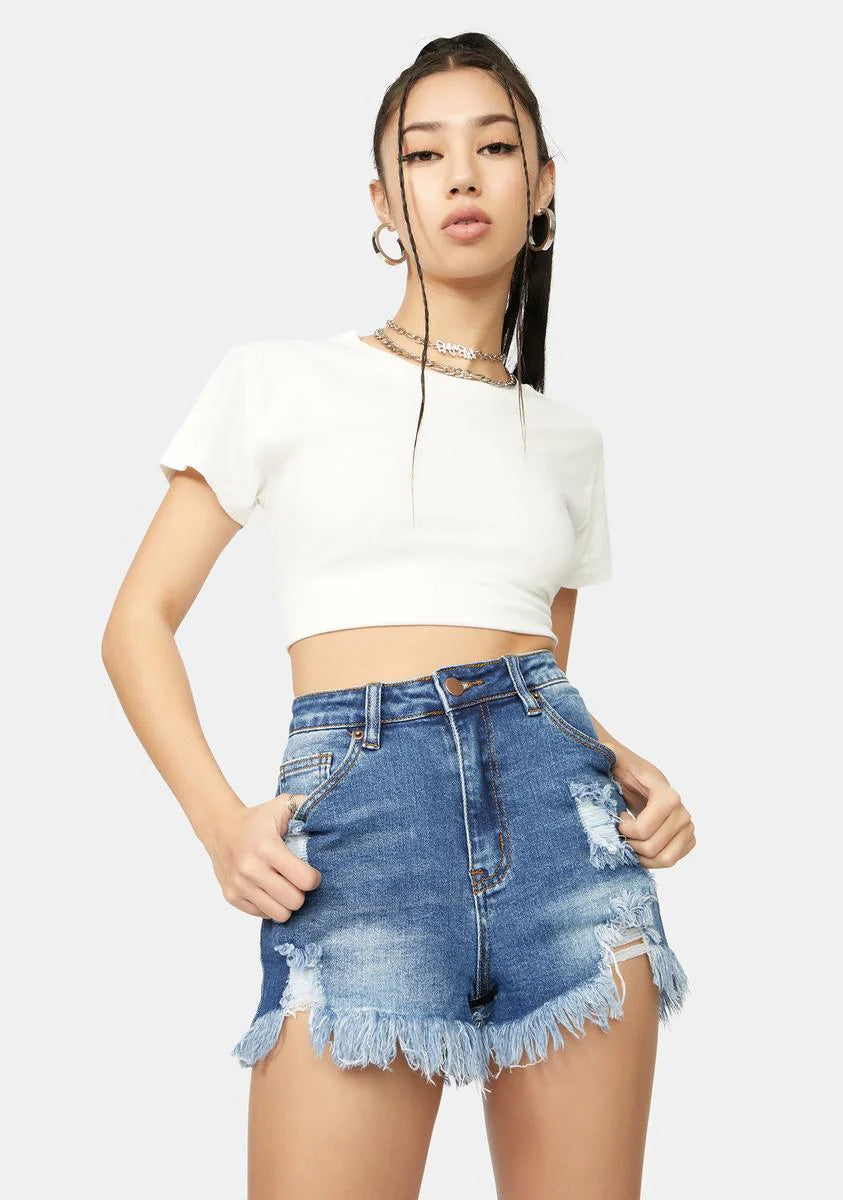 See The Setting Sun Denim Shorts