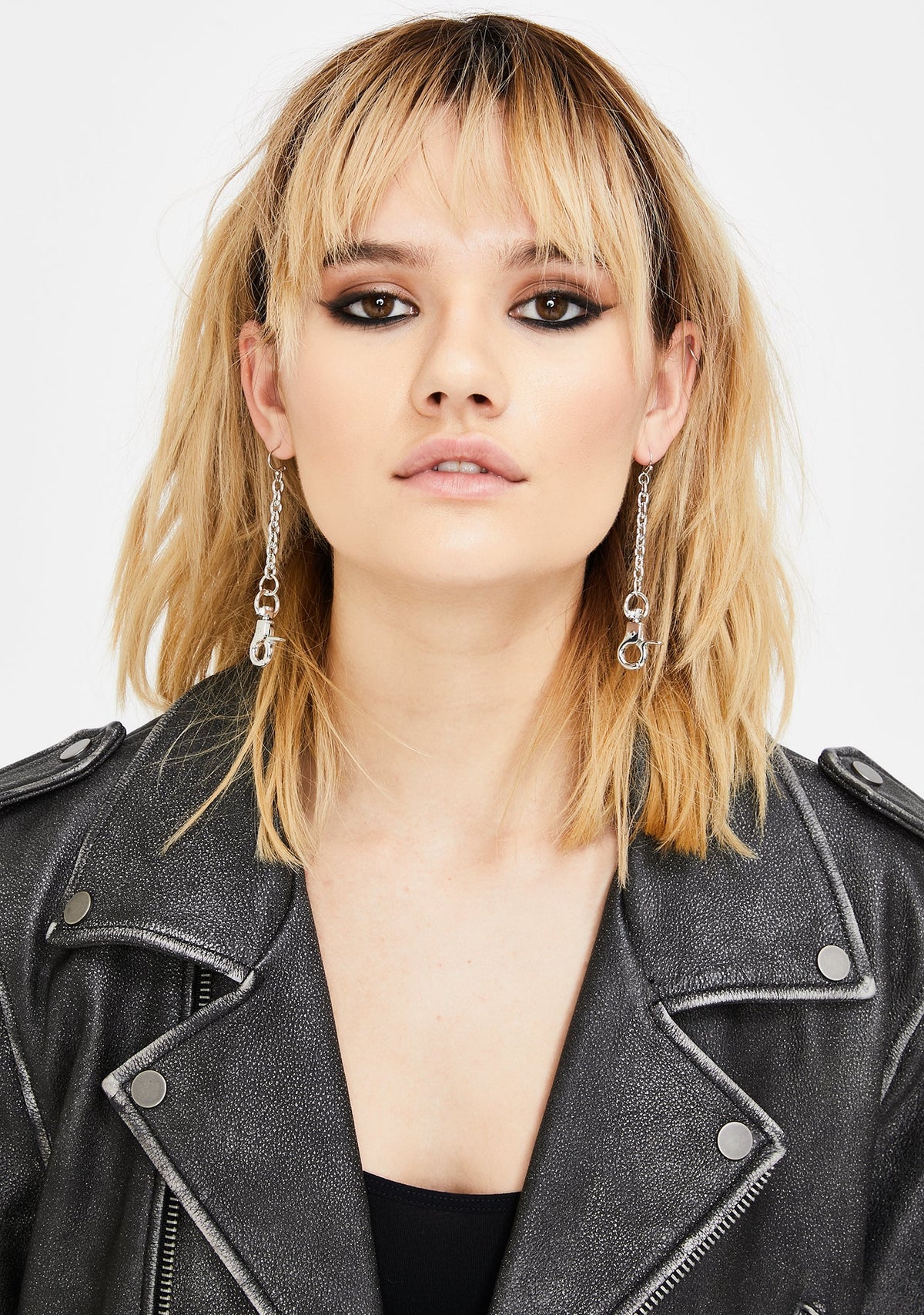 Snap Back Chain Earrings