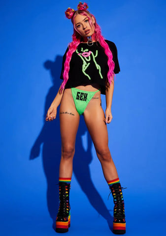 Lips Don't Lie Crop Tee