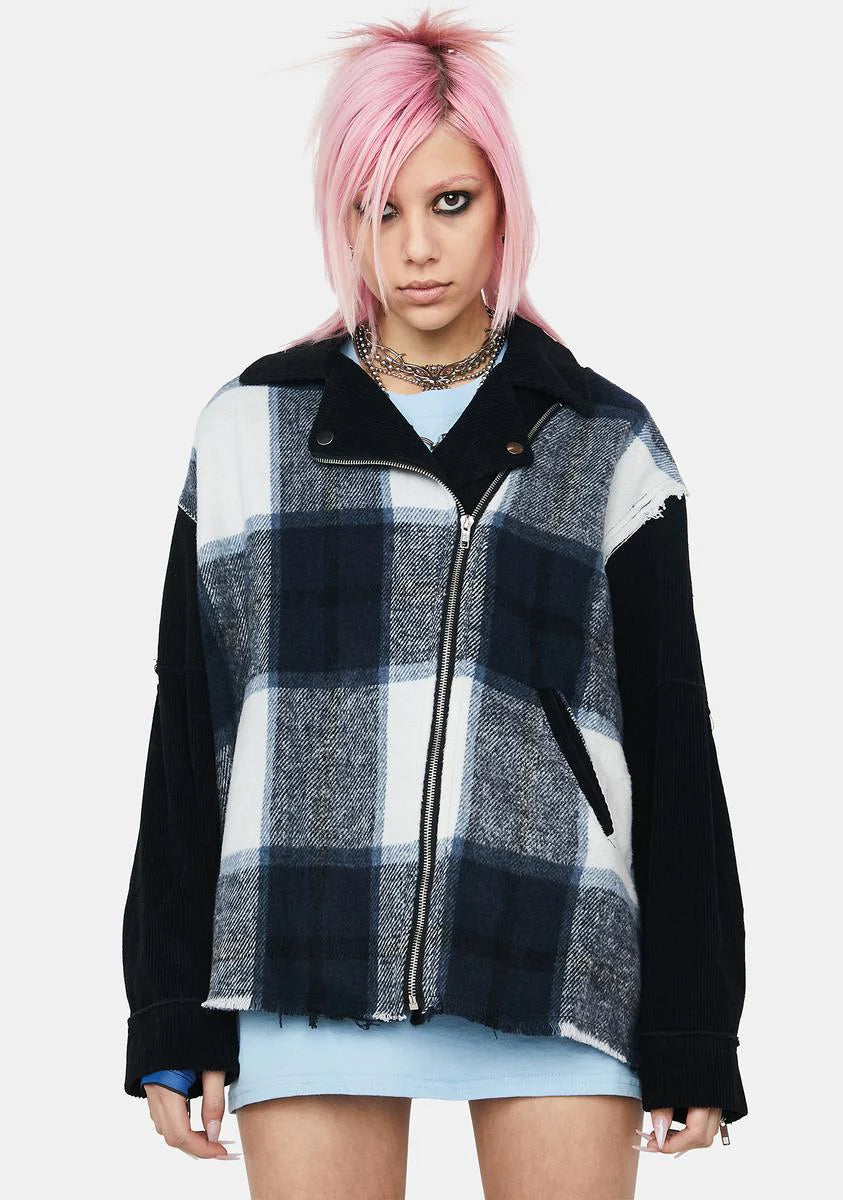 Lesson Learned Plaid Jacket