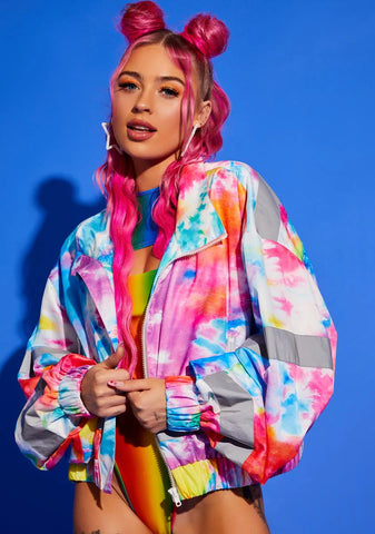 Confidence Is Key Rainbow Windbreaker