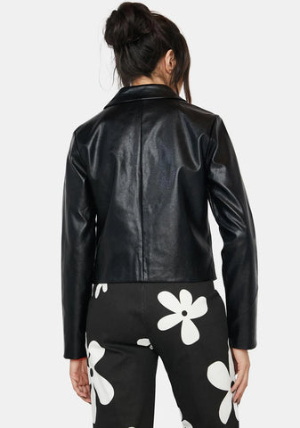 On The Rise Vegan Leather Blazer