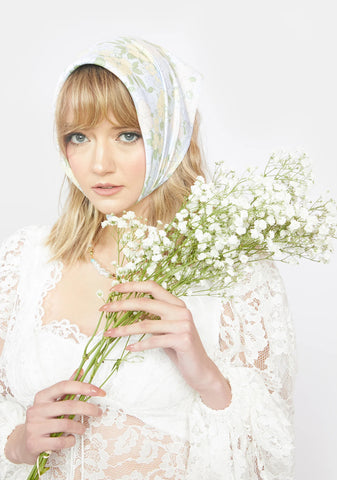 Washed Out Pastel Floral Bandana