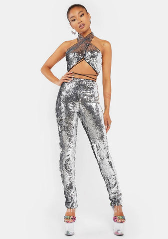 As You Please Sequin Pants Set