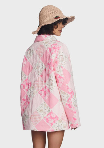 Extra Serving Quilted Shacket