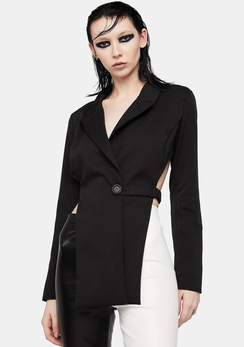 License To Thrill Cut Out Blazer