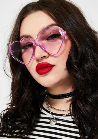 Purp Love Visionz Heart Sunglasses