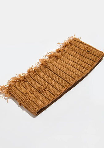 Atmosphere Brown Distressed Headband