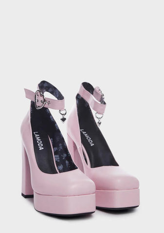 Pink Afterglow Platform Heels