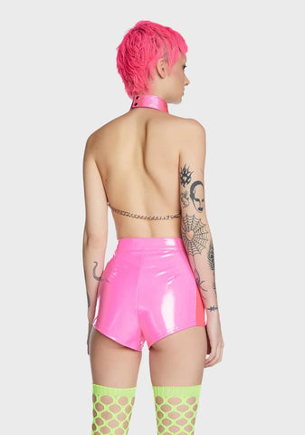 Attention On Me Chain Harness - Pink