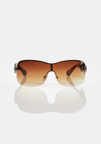 Chunk Tortoise Oversized Sunglasses