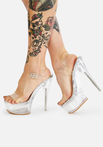 Croix Clear Platform Heels