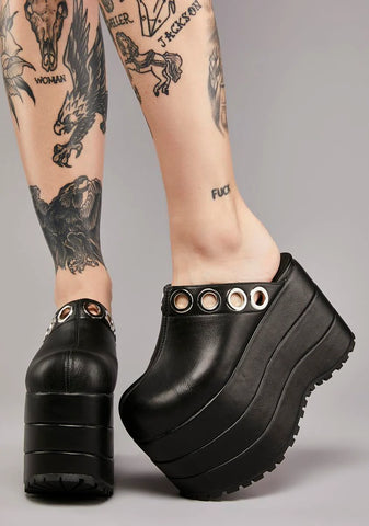 Grim Factor Platform Clogs