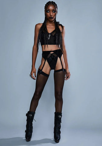 Word Of Honor Velvet Bra Top