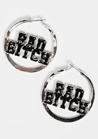 Not So Good Girl Hoop Earrings