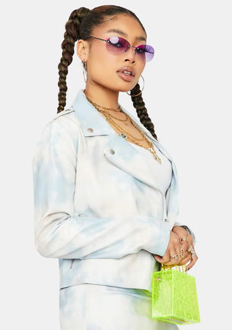 As Good As It Gets Tie Dye Moto Jacket