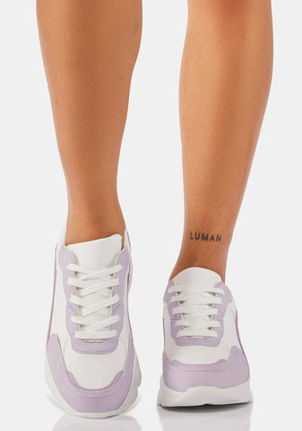 Lavender Master Of Speed Sneakers