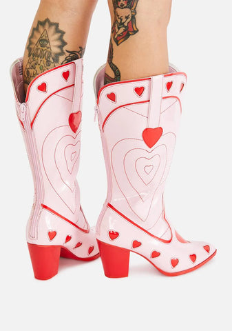 Red Heart Space Cowgirl Boots