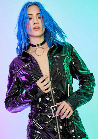 On Tha Fritz Vinyl Jumpsuit