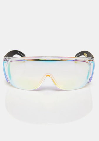 Yellow Electric Feel Iridescent Sunglasses