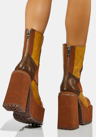 Rebel In Me Patchwork Boots