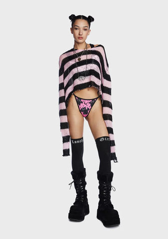 Vampire Kitty Graphic Thong