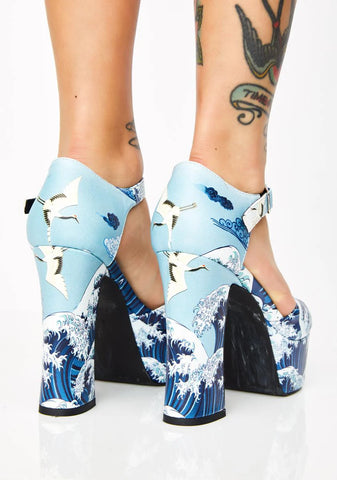 Ridin' The Wave Platform Heels