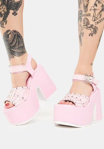 Pink Camel-17 Platform Sandals