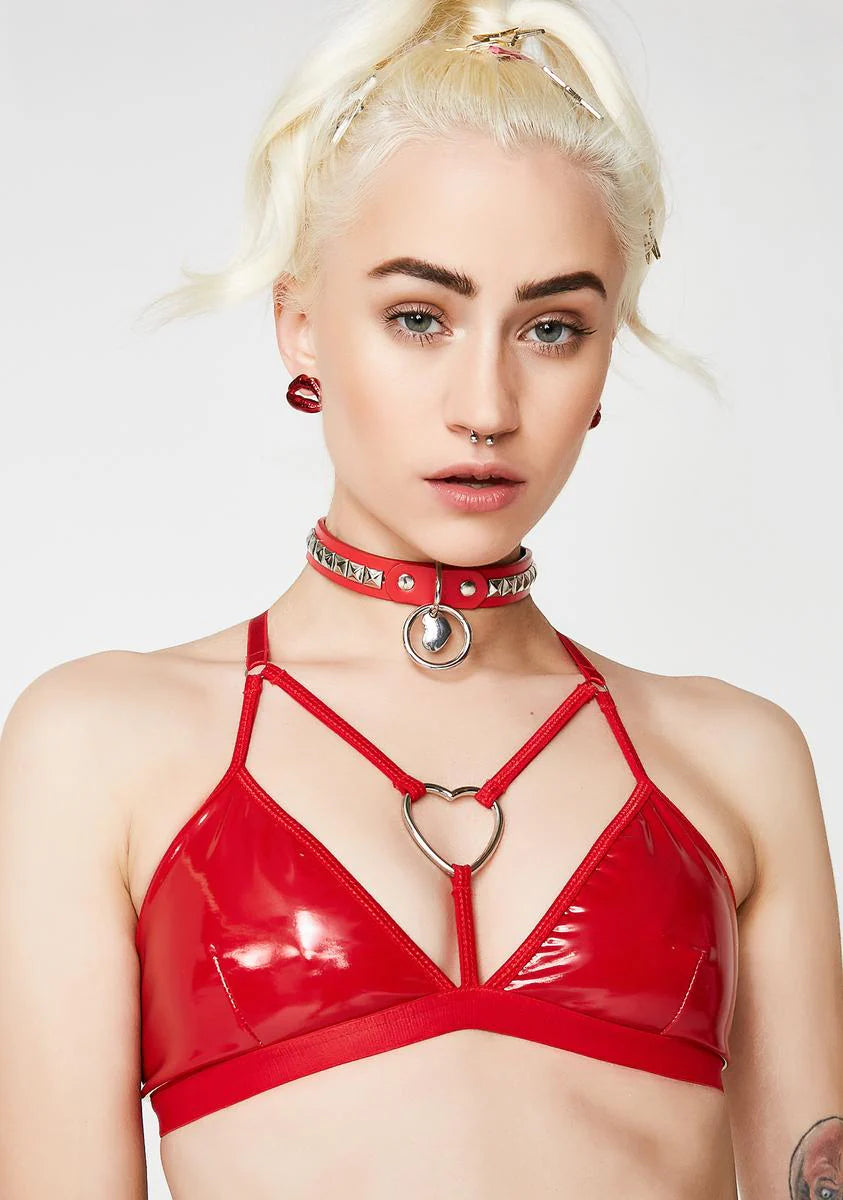 Hot Love Bite Vinyl Bra