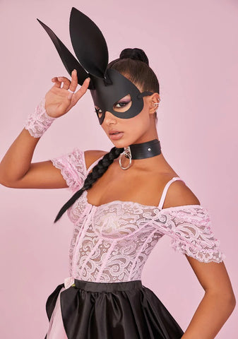 Yours Truly Lace Corset & Gloves