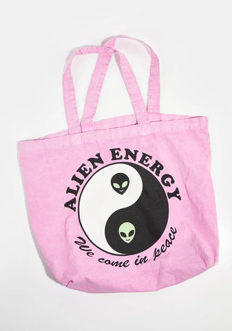 Alien Energy Yin Yang Tote Bag