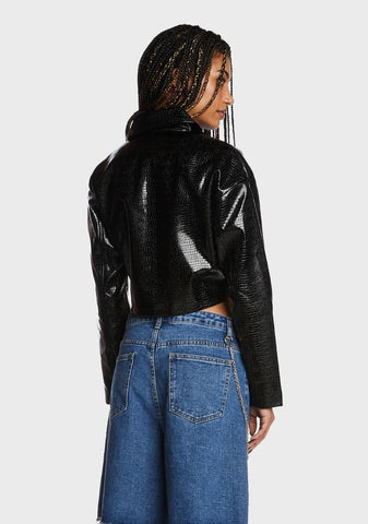 Noir Lethal Cherry Patent Jacket