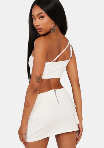 Roux Belted Mini Skirt