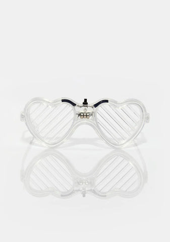 Party Rockers Light Up Heart Glasses