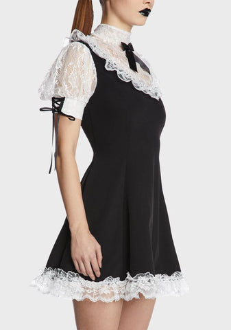 True Self Lace Trim Dress