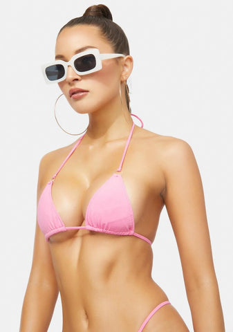 Pink Lilith Wrap Bikini Top