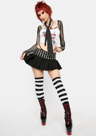 Bad Behavior Studded Mini Skirt