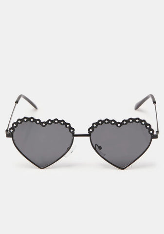 Wicked Cupid Struck Heart Shaped Sunglasses
