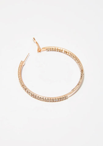 Light Flash Rhinestone Hoops