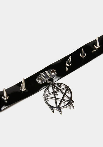 Fear Is Pain Pentagram Choker