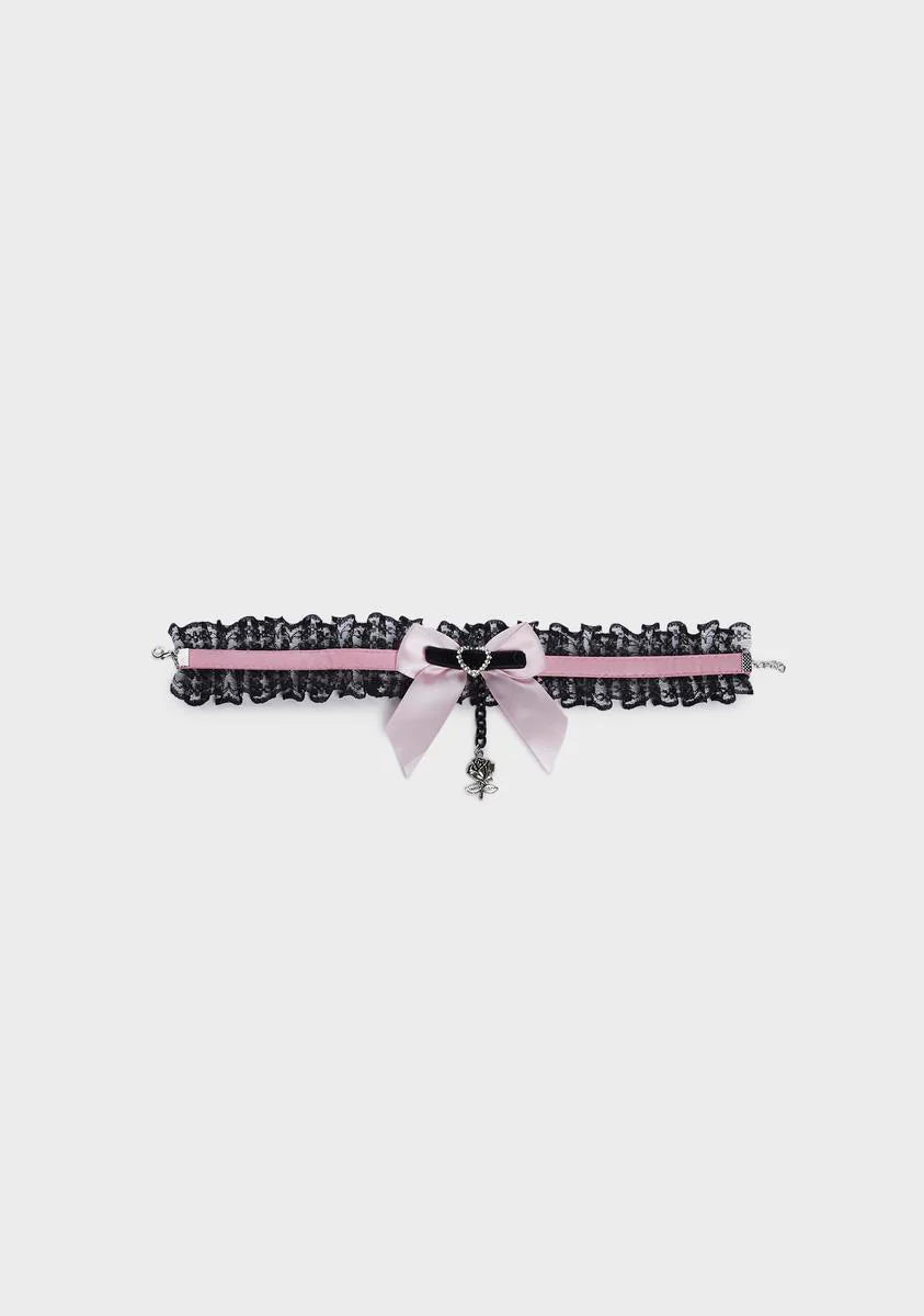 Sweet Sanctimony Bow Choker