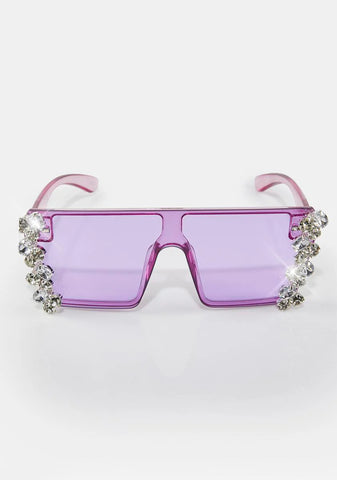 Bling Before Me Shield Sunglasses